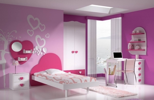 Dormitorio corazon rosa