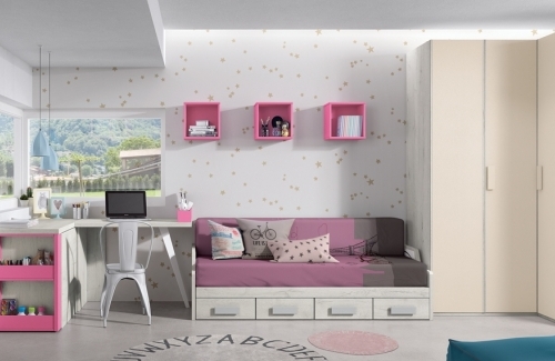 Dormitorio juvenil modelo Style nido Evo 4 cajones cubo Kitty