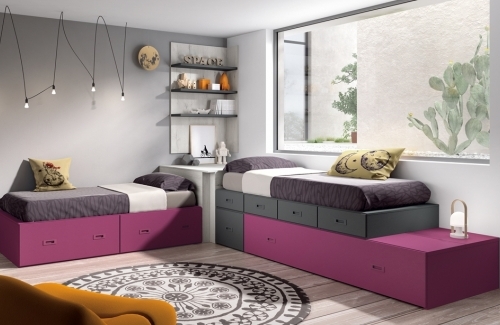 Dormitorio juvenil modelo Style Nido Cube arrastre